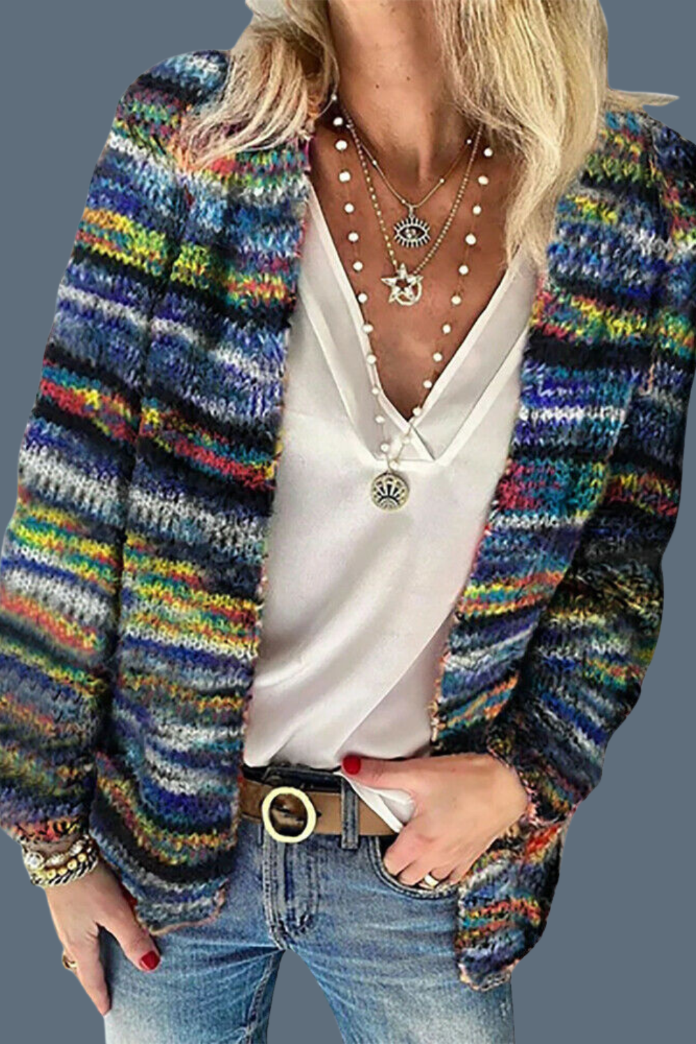 Layla™ - Cardigan super doux et multicolore