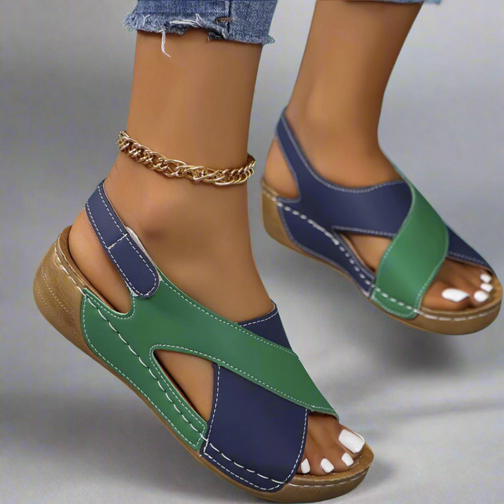 Escarpins Slingback Colorblock