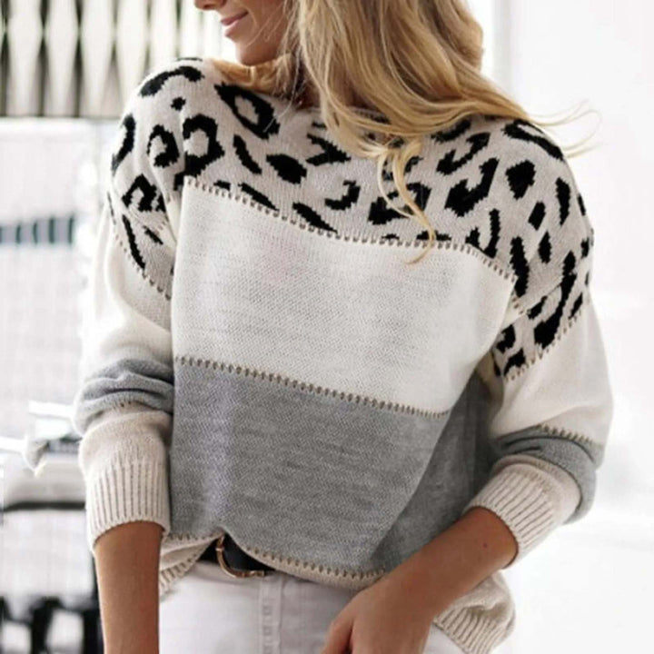 Penelope™ - Pull à imprimé léopard stylé