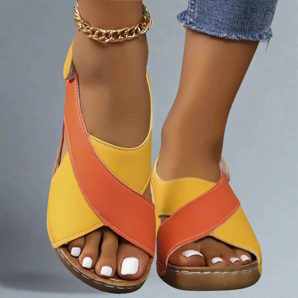 Escarpins Slingback Colorblock