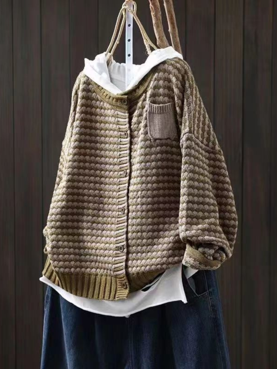 SELIORA | CARDIGAN TRICOT TEXTURÉ