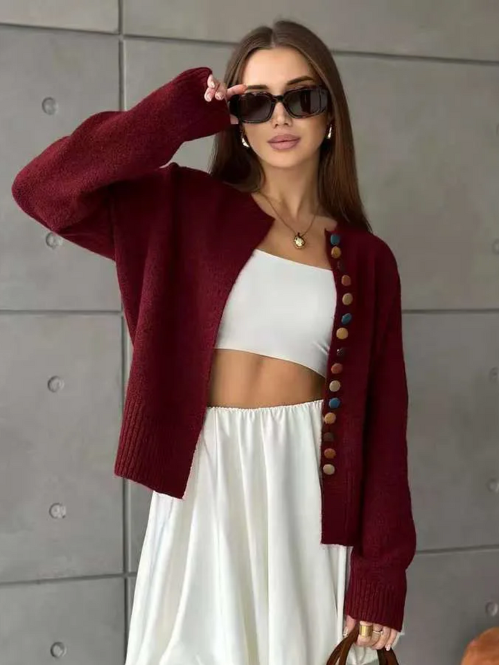 LE NOELLE | CARDIGAN À BOUTON ACCENT