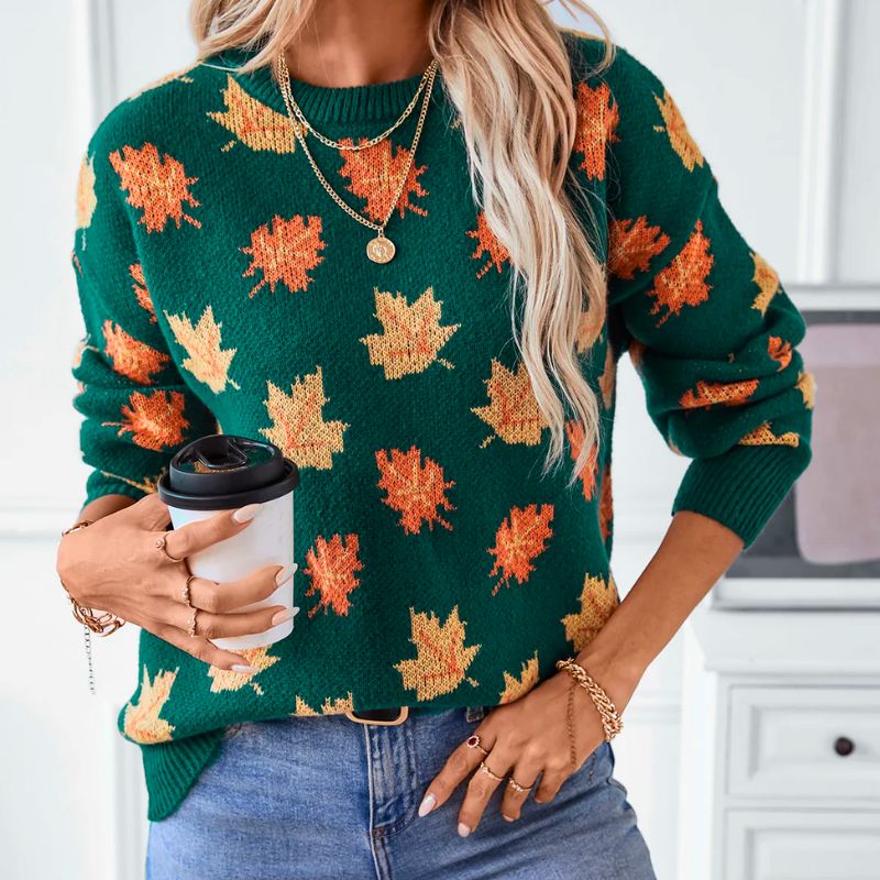Sophia™ - Pull Confortable Style Feuille
