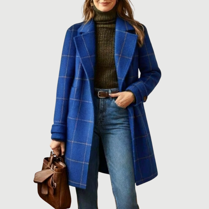 Fiona – Manteau à Carreaux Classique