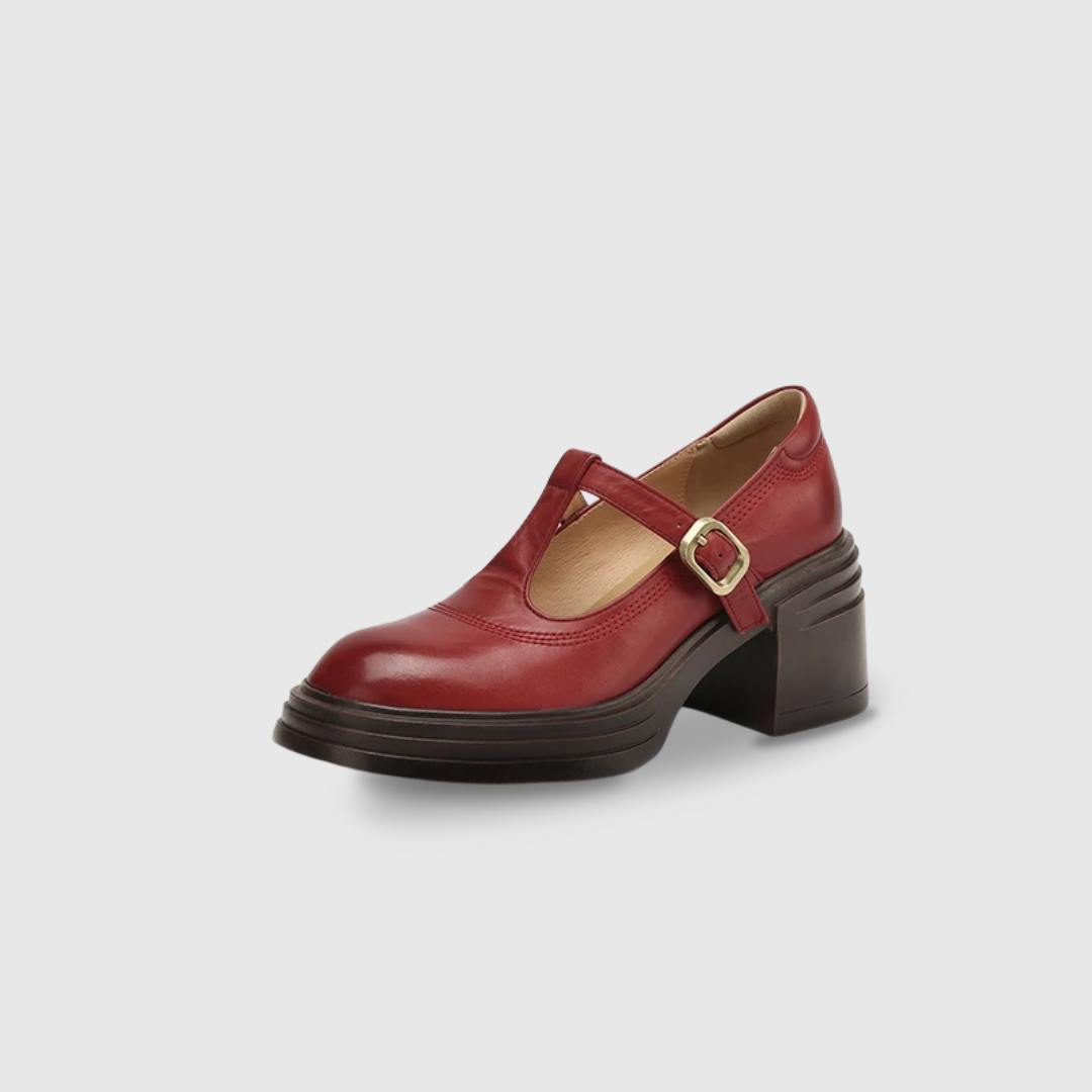 Elvana Chunky Pumps Mary Janes