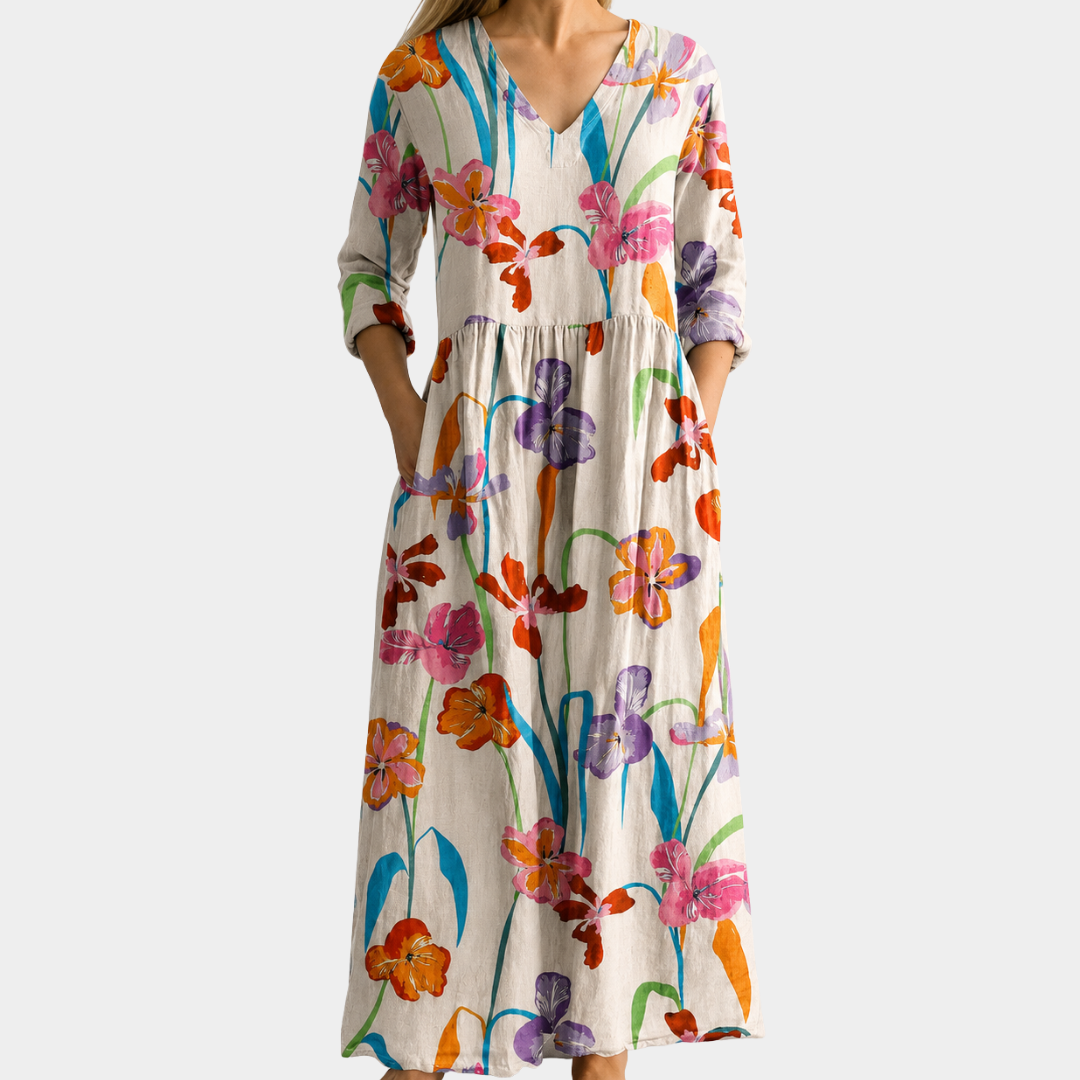 Vivienne | Painted Wildflower Dress