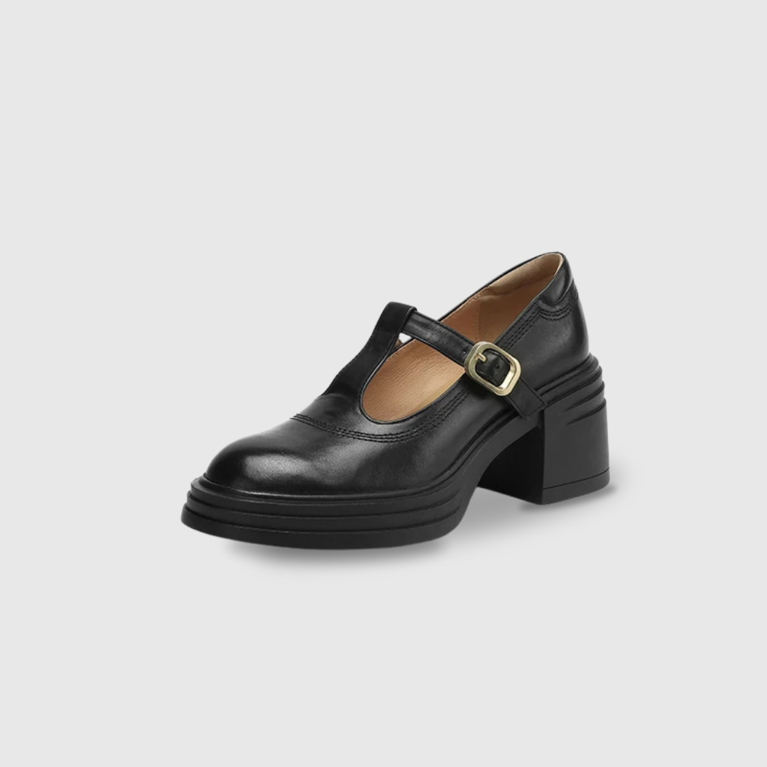 Elvana Chunky Pumps Mary Janes