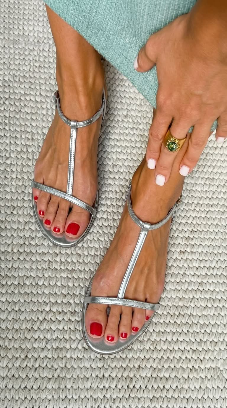 Sandales métalliques d&