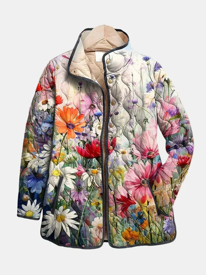 Alix | Charmant manteau matelassé à imprimé floral vintage