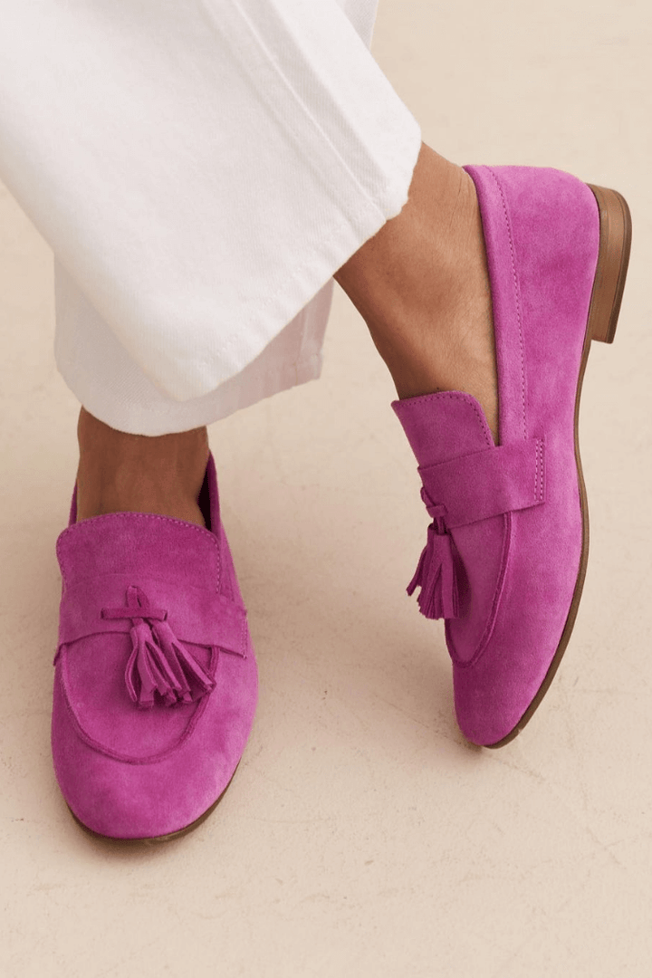Mocassins en daim Magenta