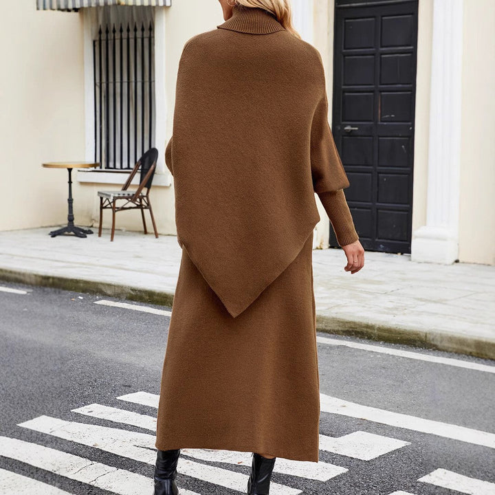 Scarlett™ - Ensemble de pull à col roulé et jupe élégant