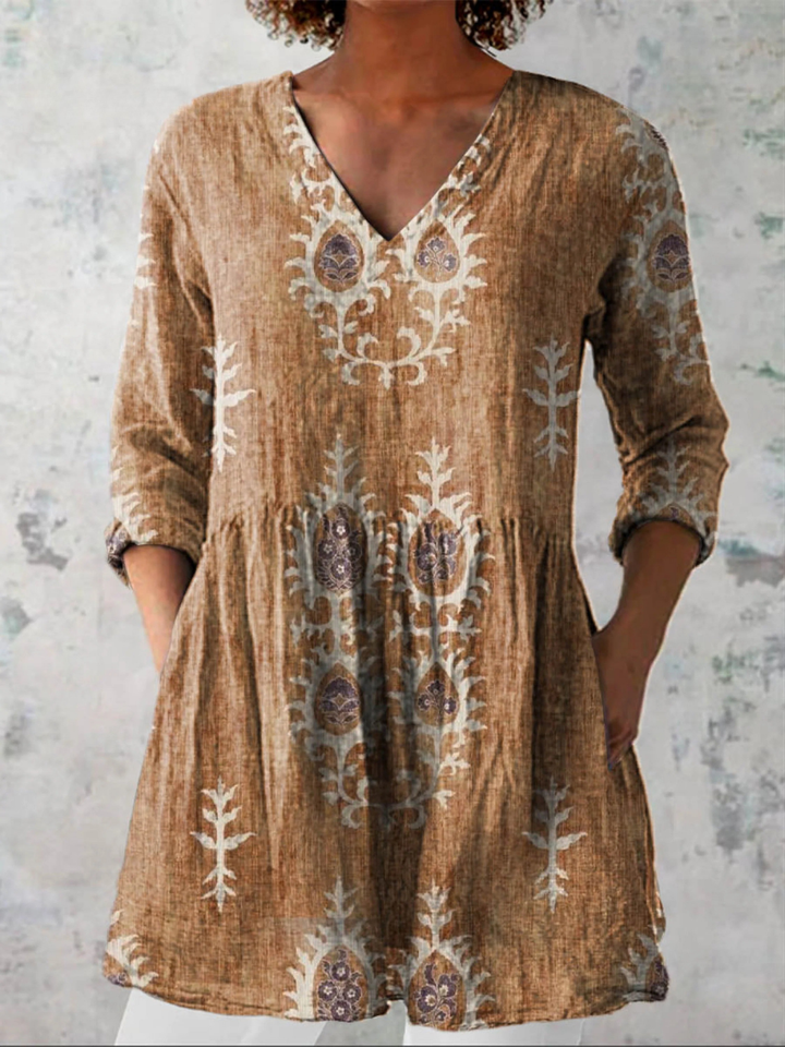 Elise | Blouse Longue à Col V