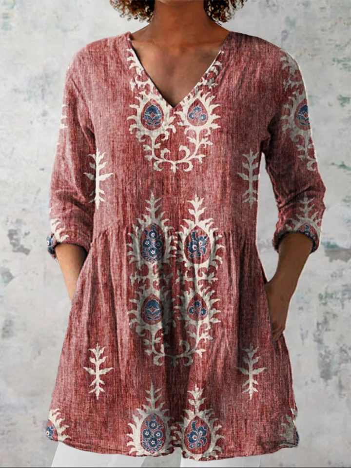 Elise | Blouse Longue à Col V
