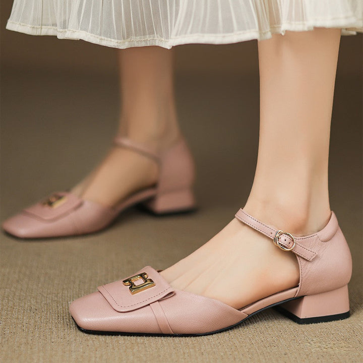Elvane Boucle Cuir Mary-Janes