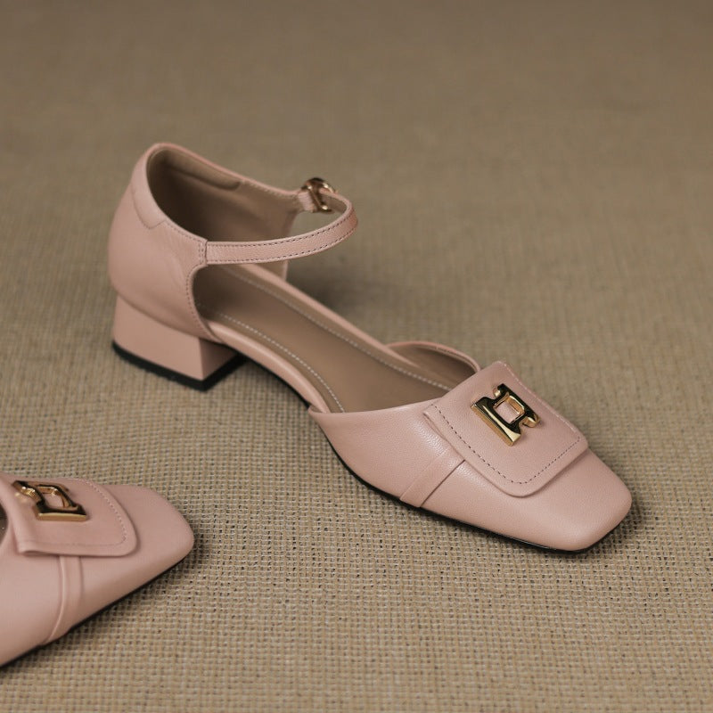 Elvane Boucle Cuir Mary-Janes