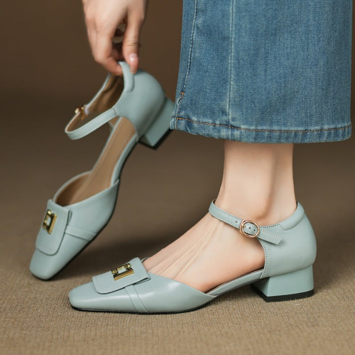 Elvane Boucle Cuir Mary-Janes