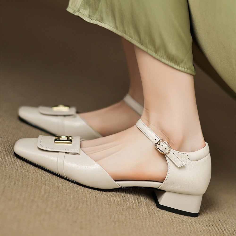 Elvane Boucle Cuir Mary-Janes