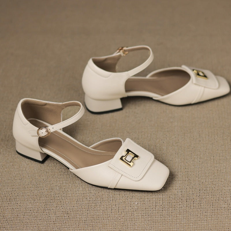 Elvane Boucle Cuir Mary-Janes