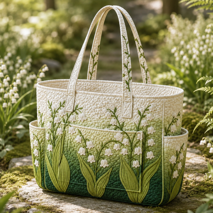 Amélie | Sac cabas matelassé au muguet