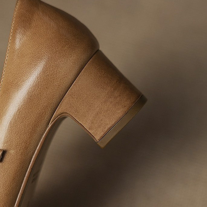 Corinne Cuir Rond Bout Mary Jane