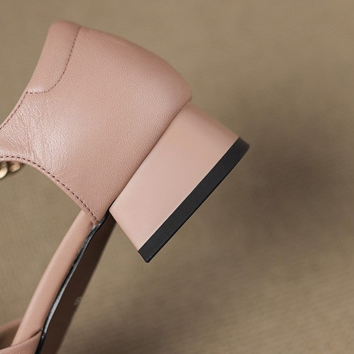 Elvane Boucle Cuir Mary-Janes