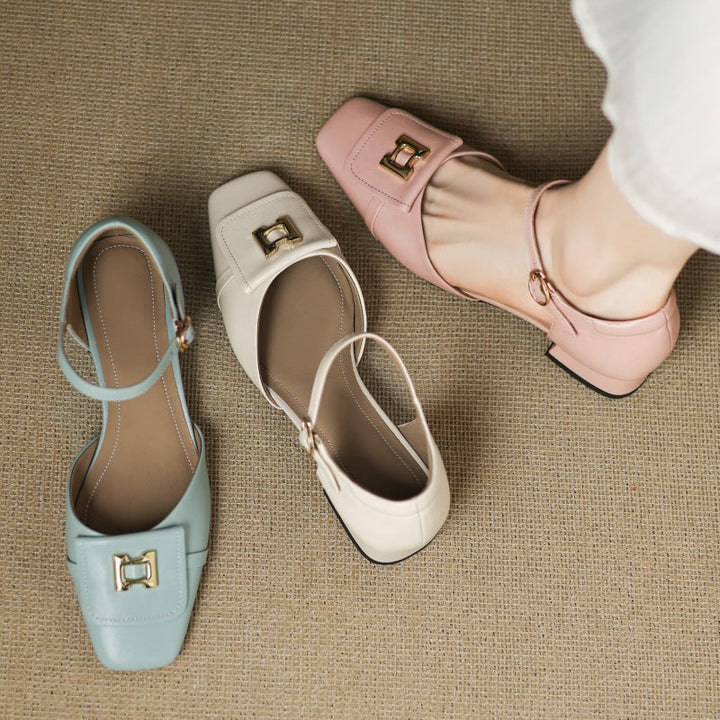 Elvane Boucle Cuir Mary-Janes