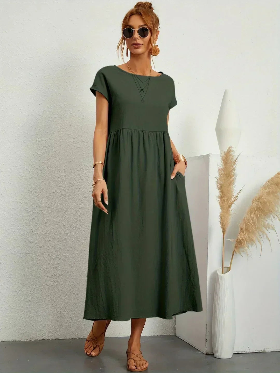 Gabriela™ | Robe midi fluide d&
