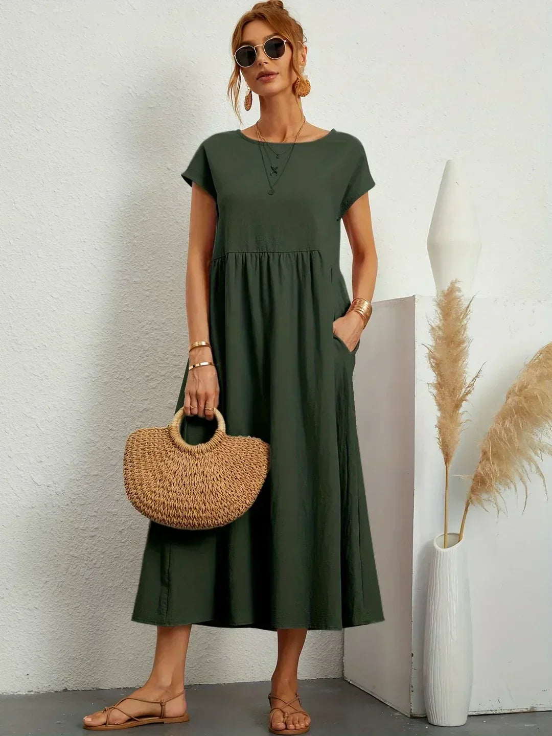 Gabriela™ | Robe midi fluide d&
