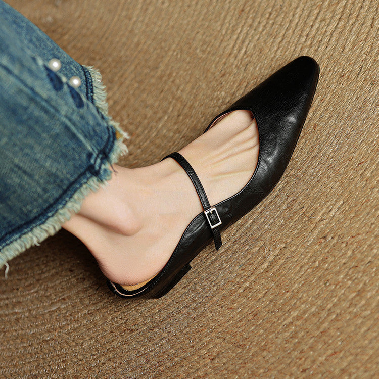 Thea | Mules en Cuir Véritable