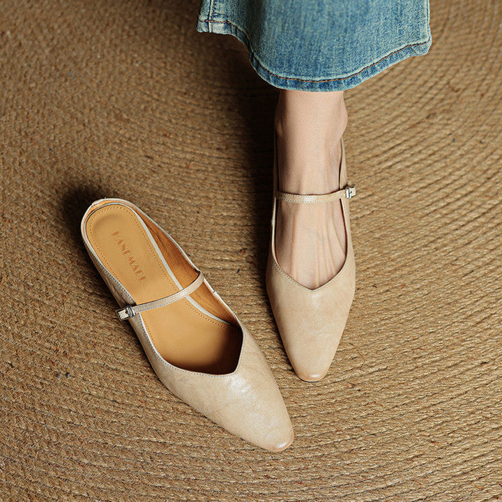 Thea | Mules en Cuir Véritable