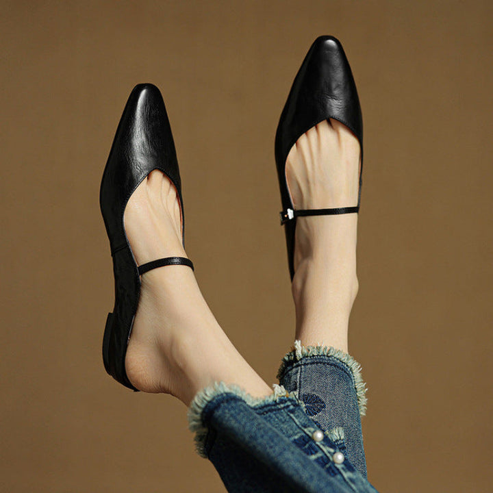 Thea | Mules en Cuir Véritable