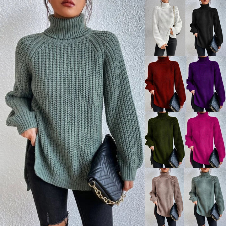 Mia™ - Pull Long Col Roulé Confortable