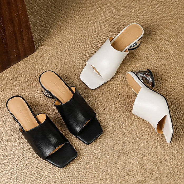 Mules en cuir Virelle Curve