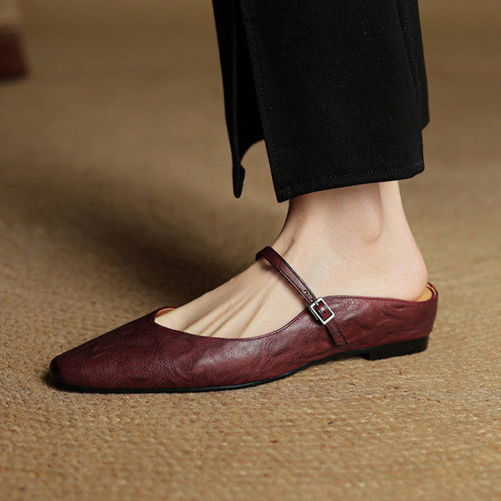 Thea | Mules en Cuir Véritable