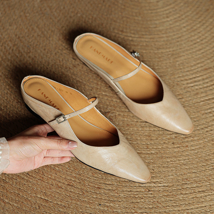 Thea | Mules en Cuir Véritable