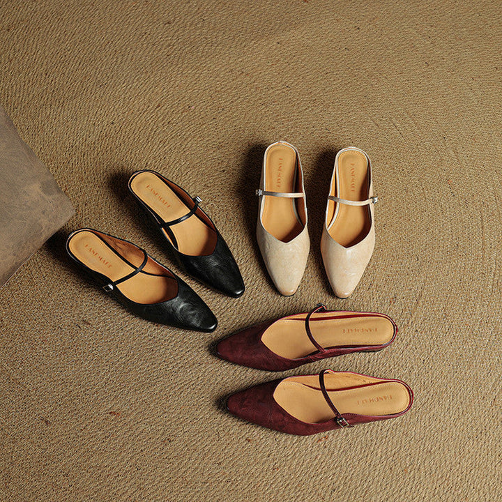Thea | Mules en Cuir Véritable