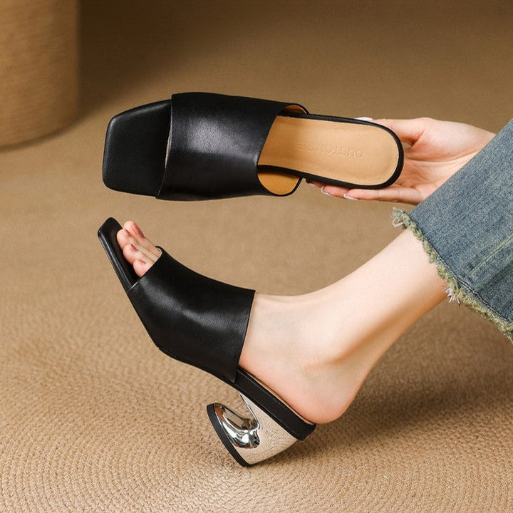 Mules en cuir Virelle Curve