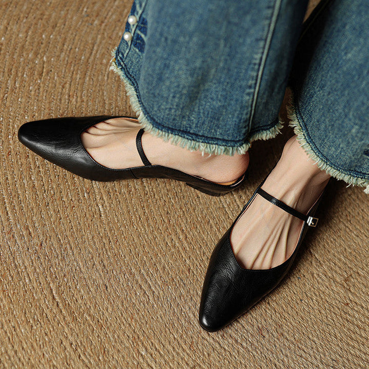 Thea | Mules en Cuir Véritable