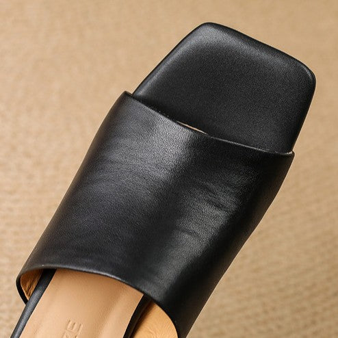 Mules en cuir Virelle Curve