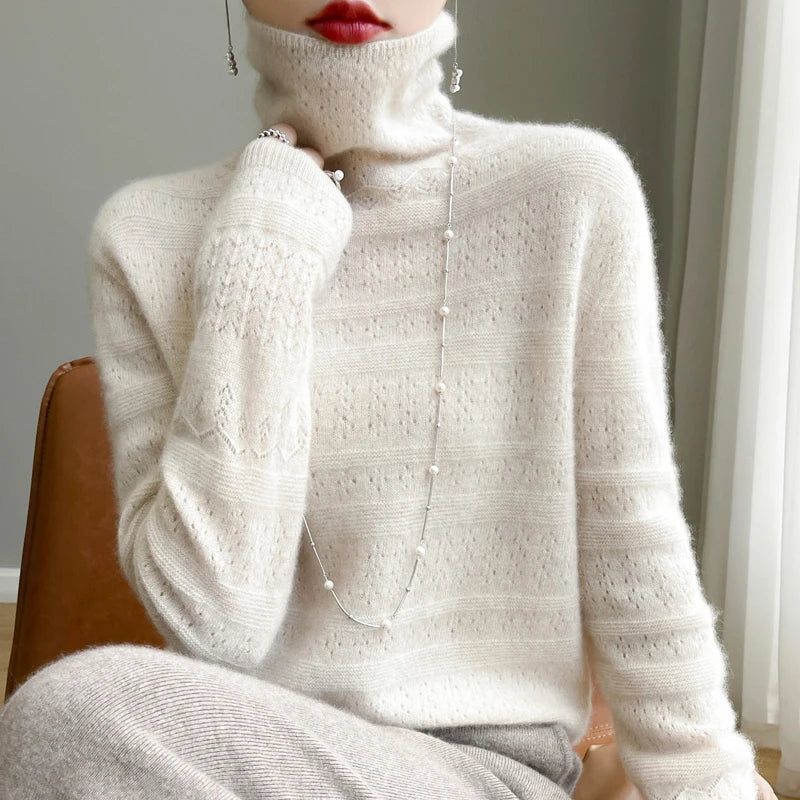 Aria™ - Pull Col Roulé Haut de gamme Doux