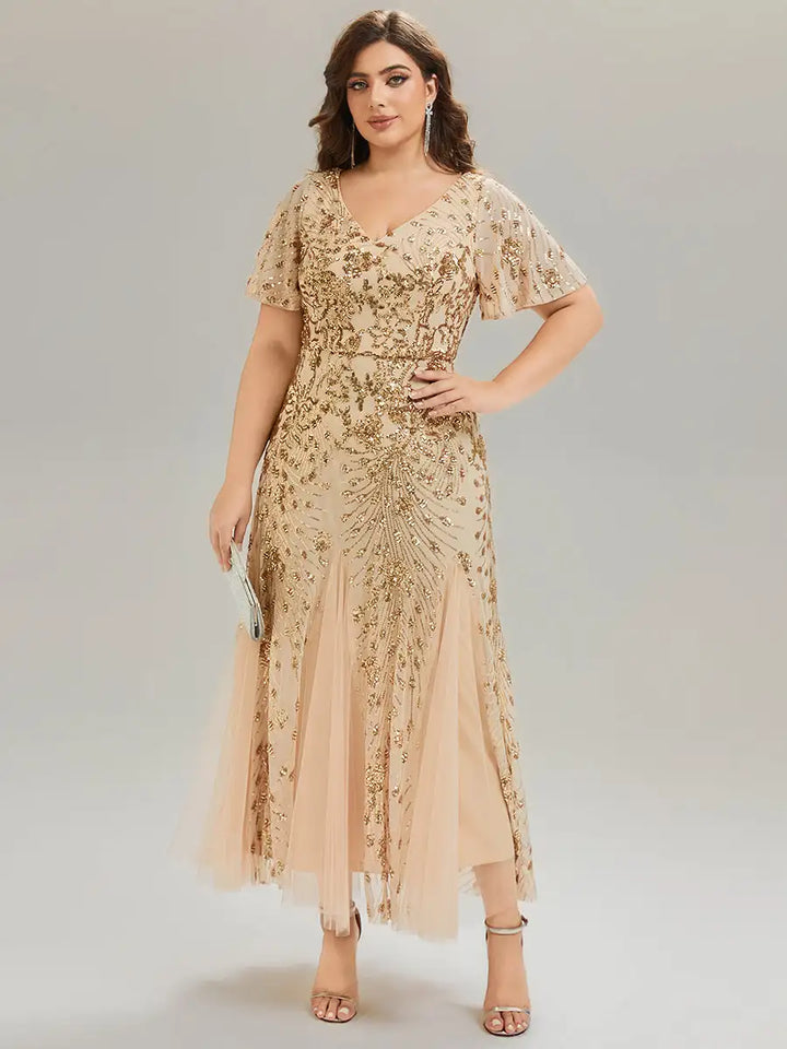 Marlowe | Robe de Soirée A-Line à Paillettes
