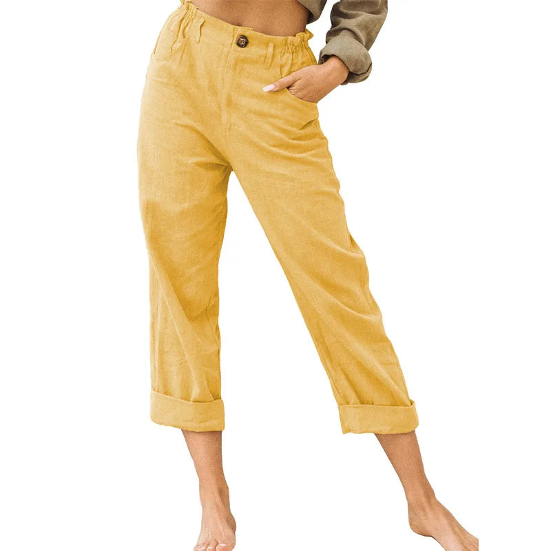 Eva | Short en Lin à Coupe Ample Élégante