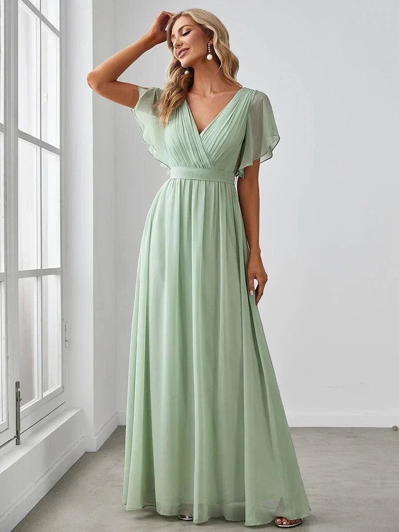 Simone | Robe de soirée classique en chiffon A-line