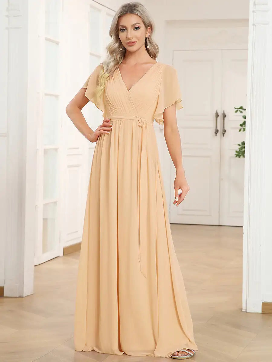 Simone | Robe de soirée classique en chiffon A-line