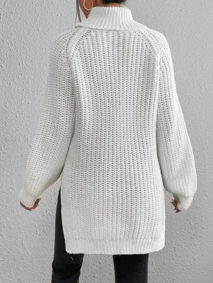 Mia™ - Pull Long Col Roulé Confortable