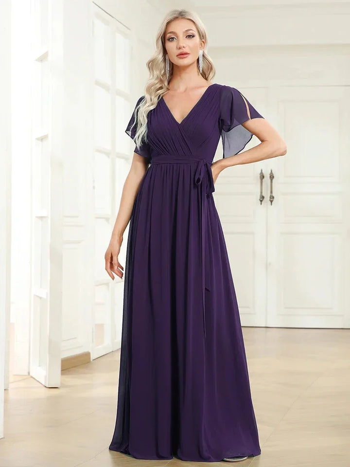 Simone | Robe de soirée classique en chiffon A-line