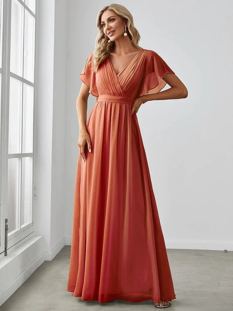 Simone | Robe de soirée classique en chiffon A-line