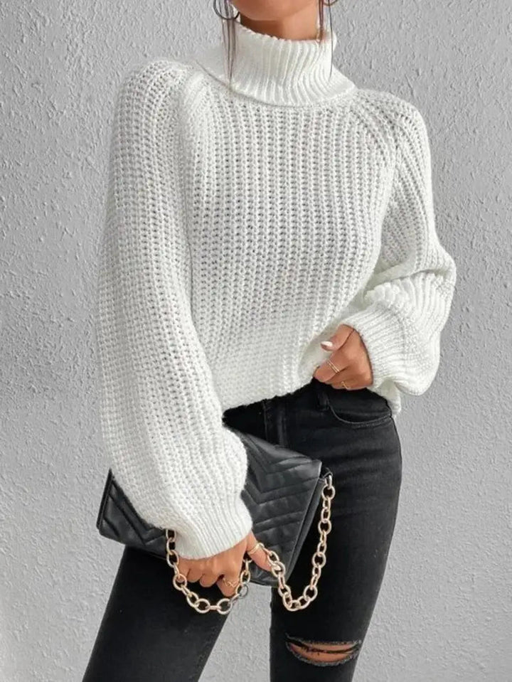 Mia™ - Pull Long Col Roulé Confortable