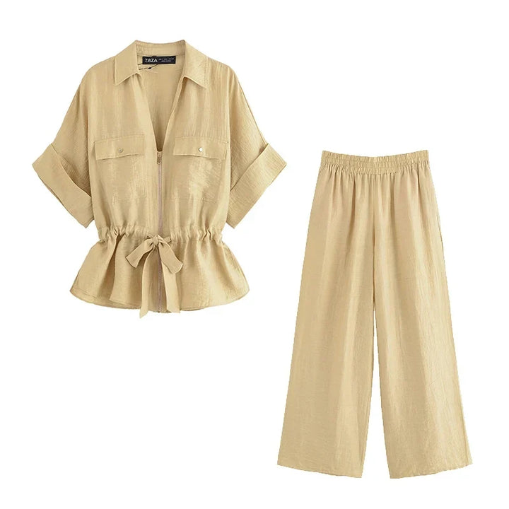 Whella | Ensemble de pantalons chics pour dames en 2 pièces
