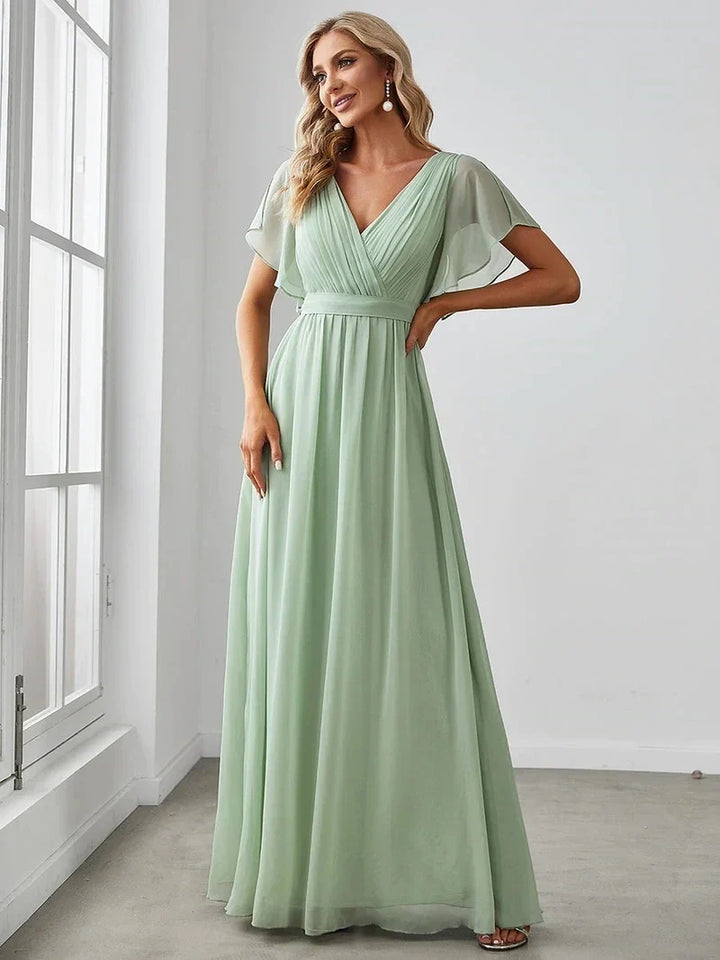 Simone | Robe de soirée classique en chiffon A-line